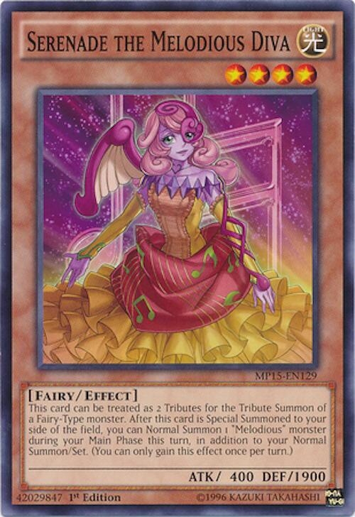 Serenade the Melodious Diva MP15-EN129 card from 2015 Mega-Tins Mega Pack