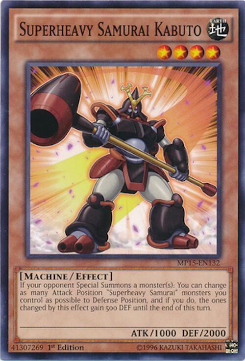 Superheavy Samurai Kabuto MP15-EN132 card from 2015 Mega-Tins Mega Pack