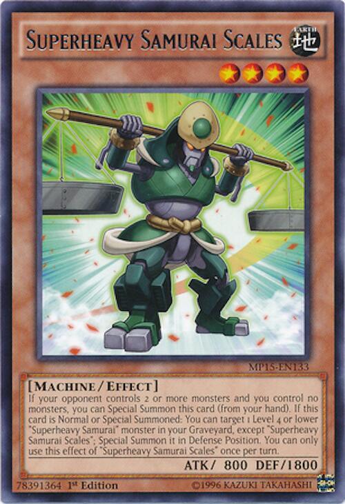 Superheavy Samurai Scales MP15-EN133 card from 2015 Mega-Tins Mega Pack