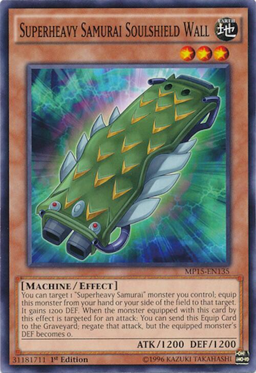 Superheavy Samurai Soulshield Wall MP15-EN135 card from 2015 Mega-Tins Mega Pack