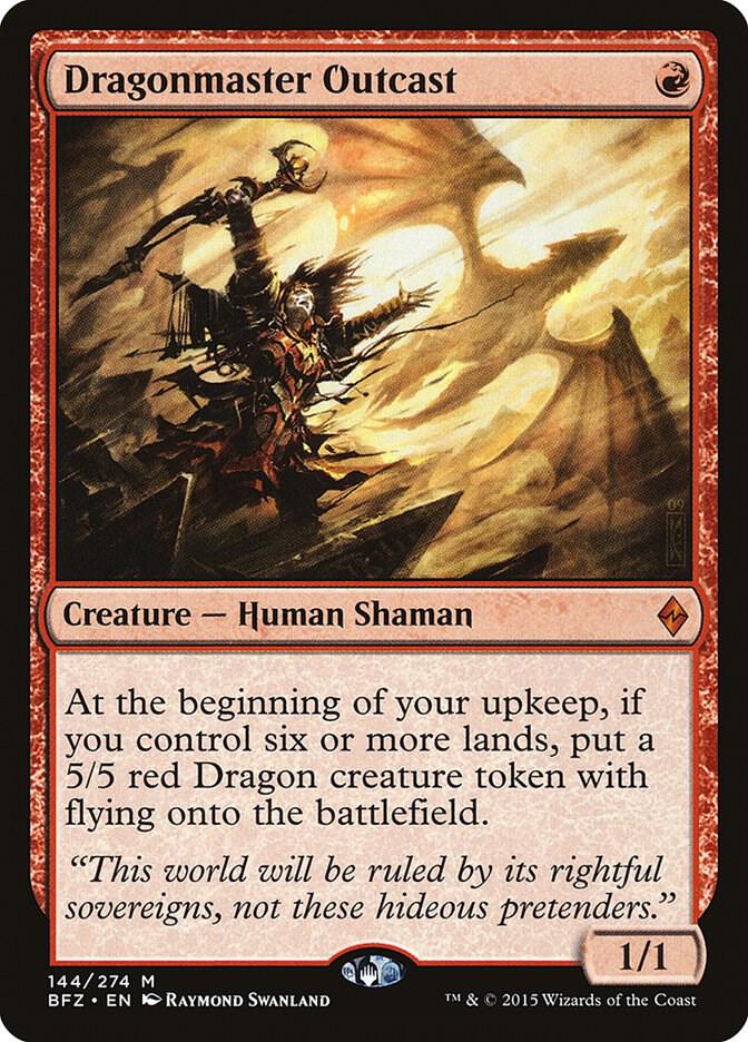 Dragonmaster Outcast 144 card from Battle for Zendikar