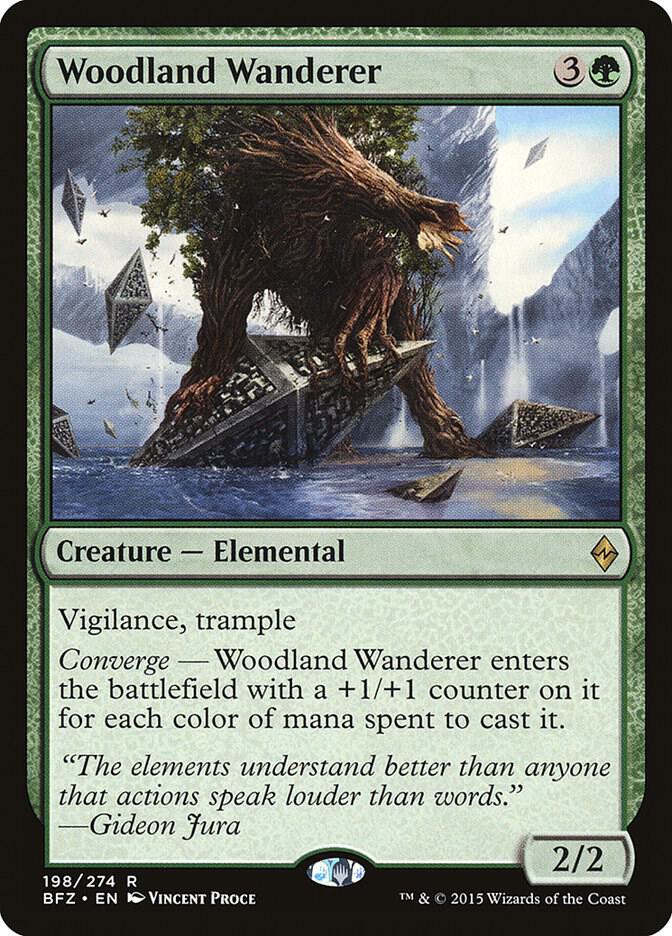 Woodland Wanderer 198 card from Battle for Zendikar