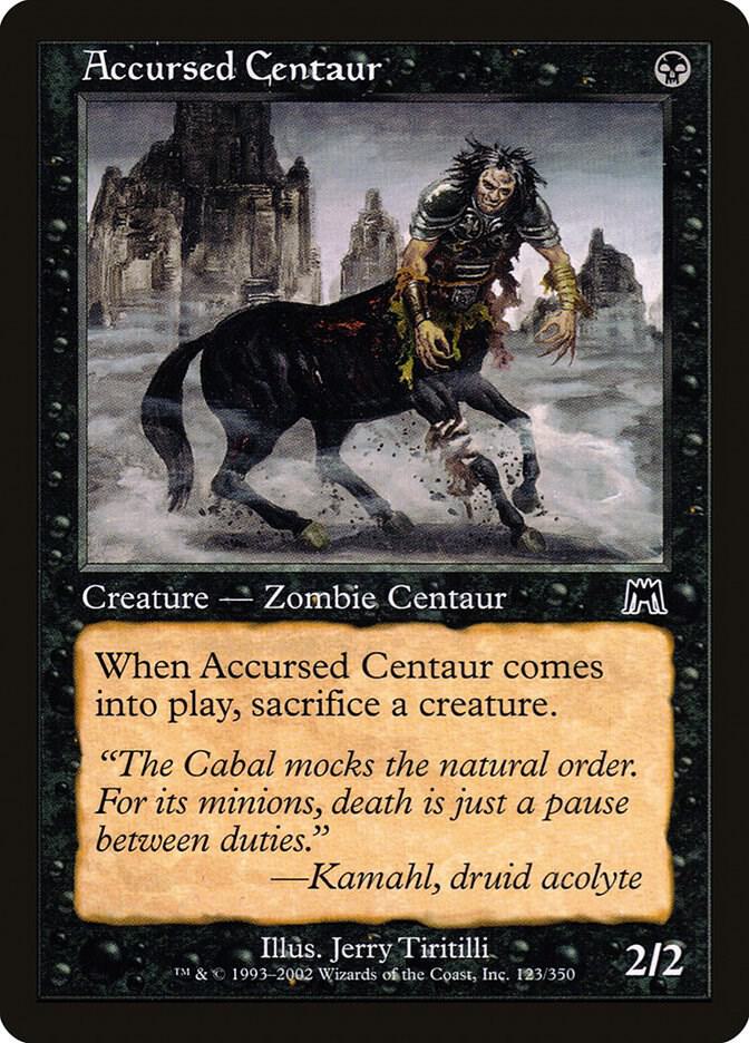 Accursed Centaur 123 card from Onslaught