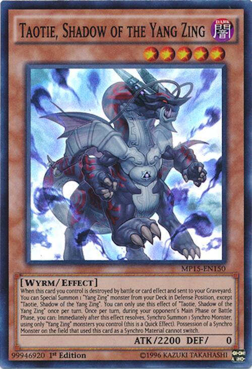 Taotie, Shadow of the Yang Zing MP15-EN150 card from 2015 Mega-Tins Mega Pack
