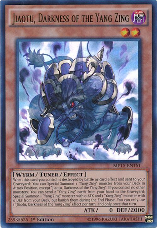 Jiaotu, Darkness of the Yang Zing MP15-EN151 card from 2015 Mega-Tins Mega Pack