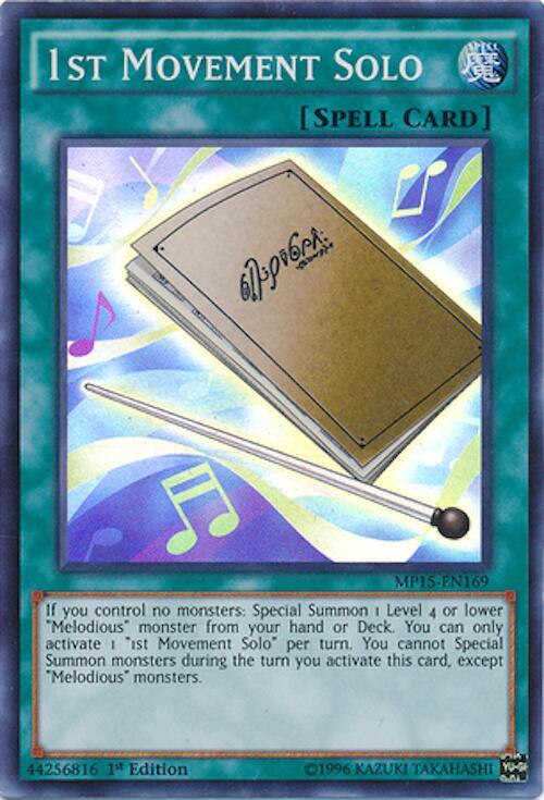 1st Movement Solo MP15-EN169 card from 2015 Mega-Tins Mega Pack