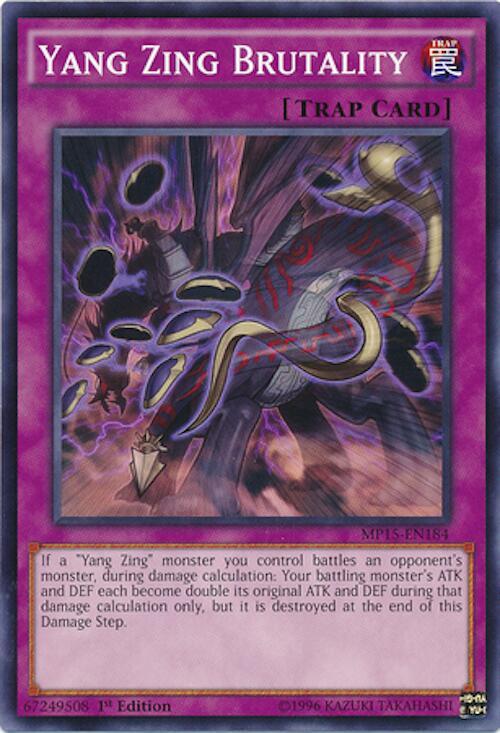 Yang Zing Brutality MP15-EN184 card from 2015 Mega-Tins Mega Pack