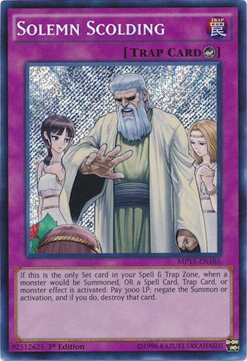 Solemn Scolding MP15-EN186 card from 2015 Mega-Tins Mega Pack