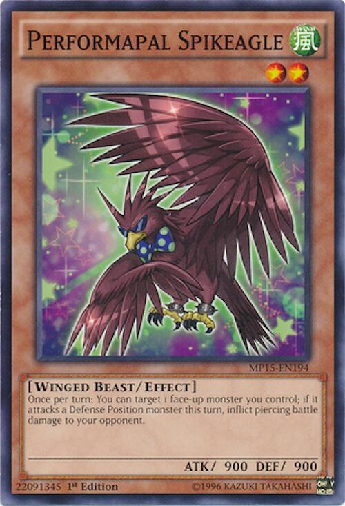 Performapal Spikeagle MP15-EN194 card from 2015 Mega-Tins Mega Pack
