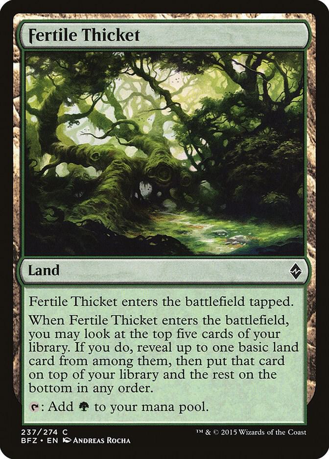 Fertile Thicket 237 card from Battle for Zendikar