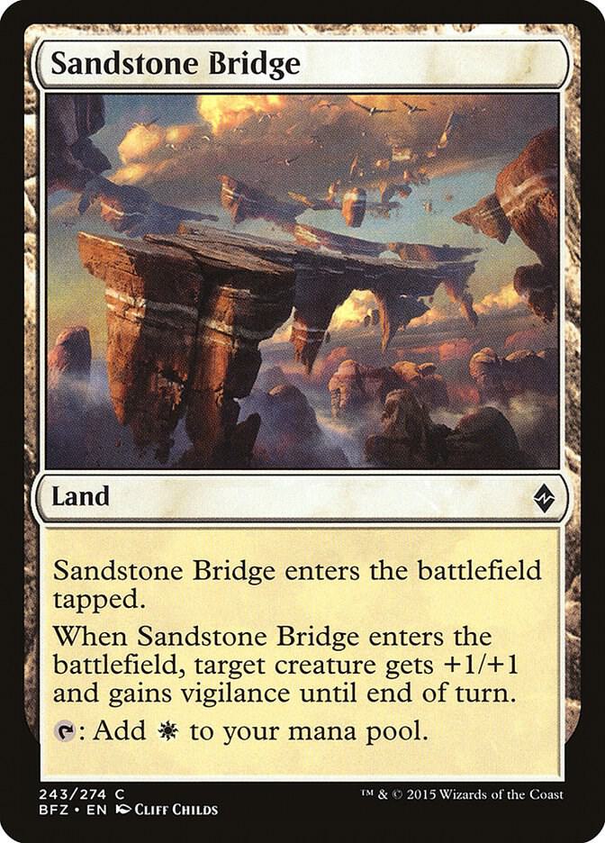 Sandstone Bridge 243 card from Battle for Zendikar