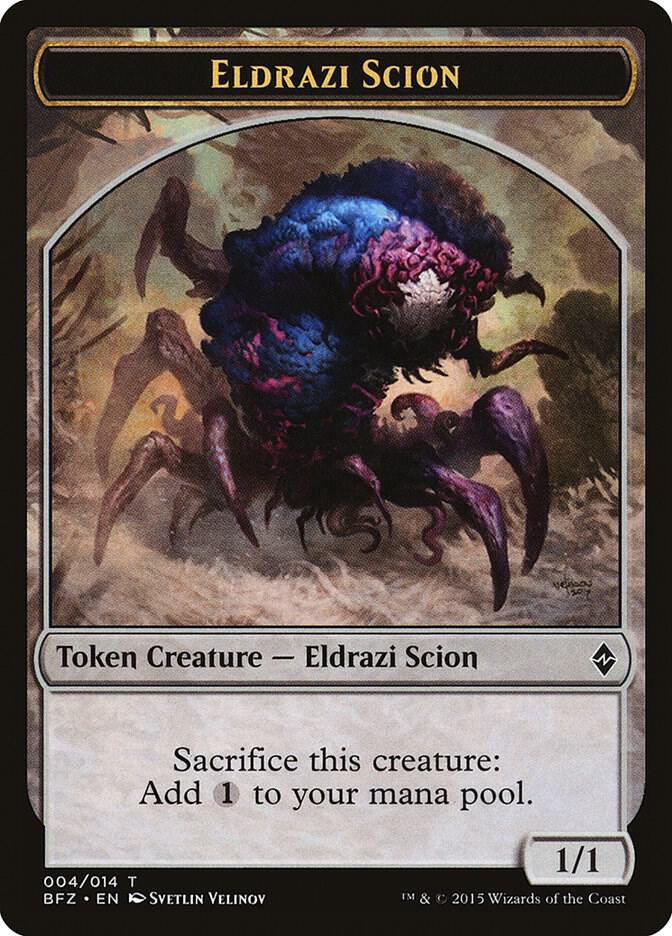 Eldrazi Scion Token 4 card from Battle for Zendikar