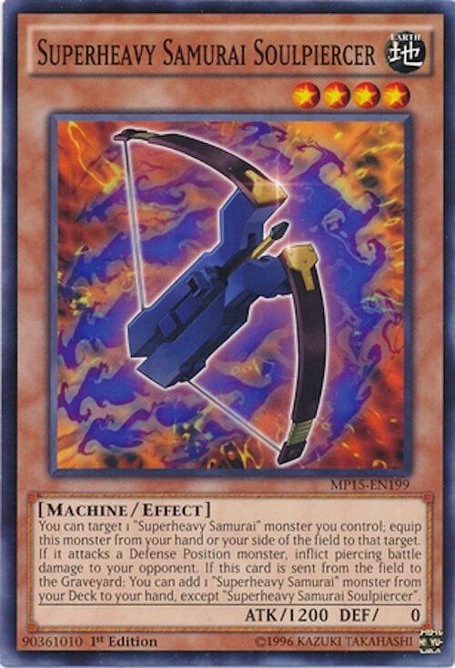 Superheavy Samurai Soulpiercer MP15-EN199 card from 2015 Mega-Tins Mega Pack