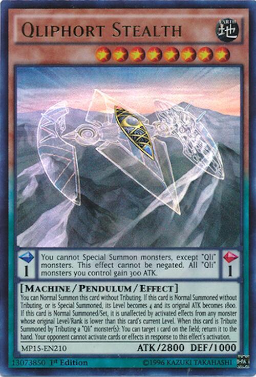 Qliphort Stealth MP15-EN210 card from 2015 Mega-Tins Mega Pack