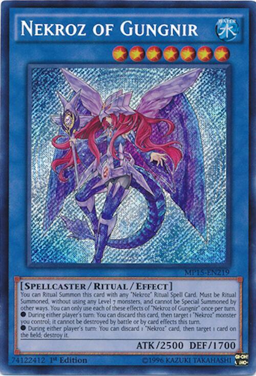 Nekroz of Gungnir MP15-EN219 card from 2015 Mega-Tins Mega Pack