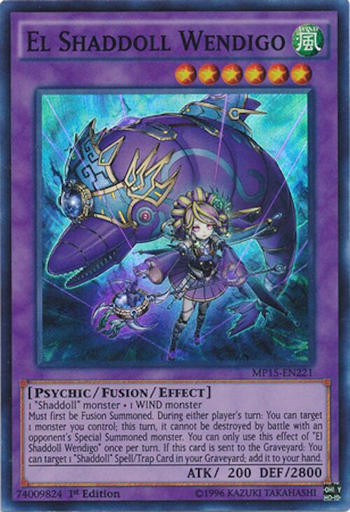 El Shaddoll Wendigo MP15-EN221 card from 2015 Mega-Tins Mega Pack