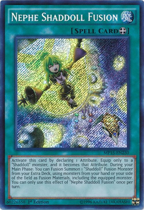 Nephe Shaddoll Fusion MP15-EN230 card from 2015 Mega-Tins Mega Pack