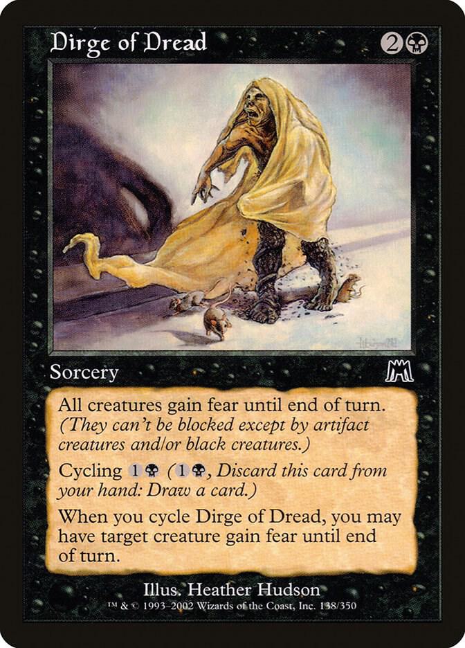 Dirge of Dread 138 card from Onslaught