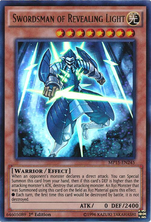 Swordsman of Revealing Light MP15-EN245 card from 2015 Mega-Tins Mega Pack