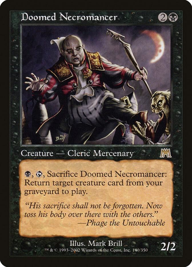 Doomed Necromancer 140 card from Onslaught