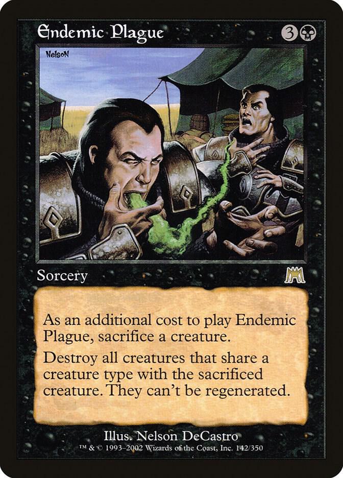 Endemic Plague 142 card from Onslaught
