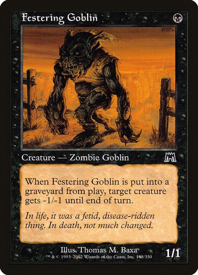 Festering Goblin 148 card from Onslaught