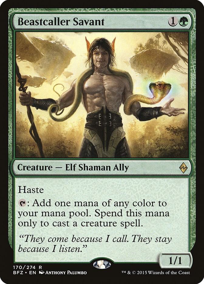 Beastcaller Savant 170 card from Battle for Zendikar