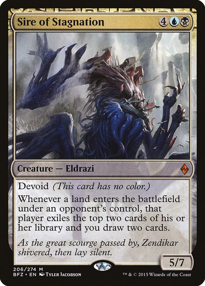 Sire of Stagnation 206 card from Battle for Zendikar