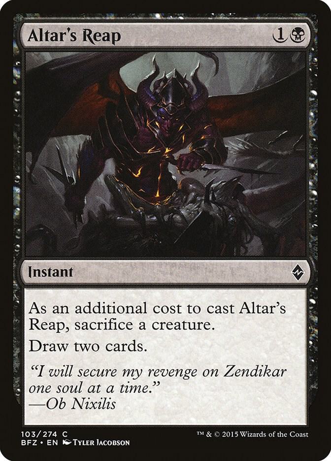 Altar's Reap 103 card from Battle for Zendikar
