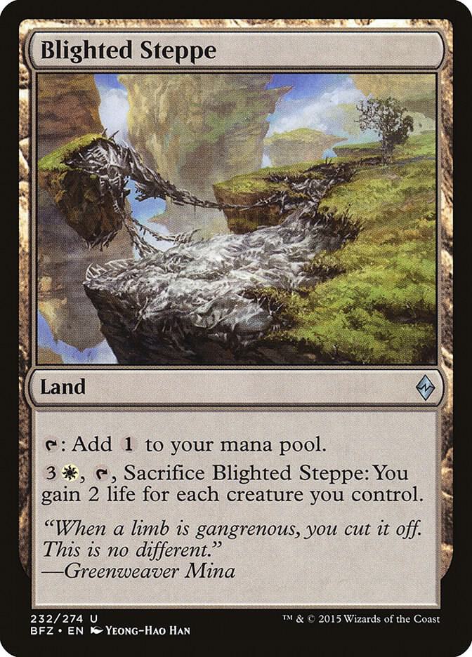 Blighted Steppe 232 card from Battle for Zendikar