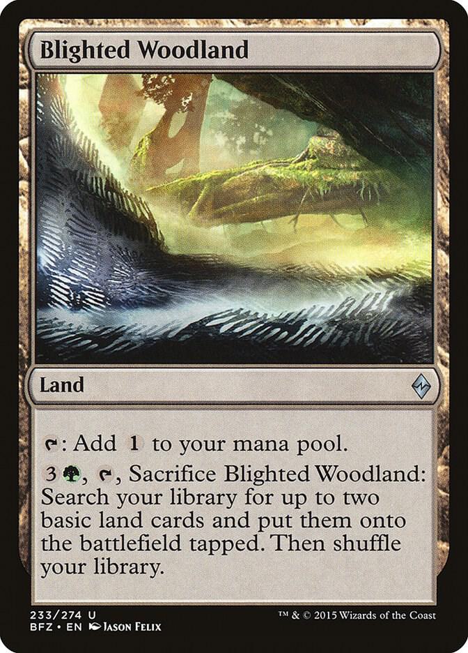 Blighted Woodland 233 card from Battle for Zendikar