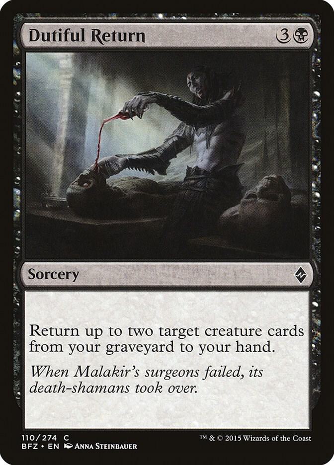 Dutiful Return 110 card from Battle for Zendikar