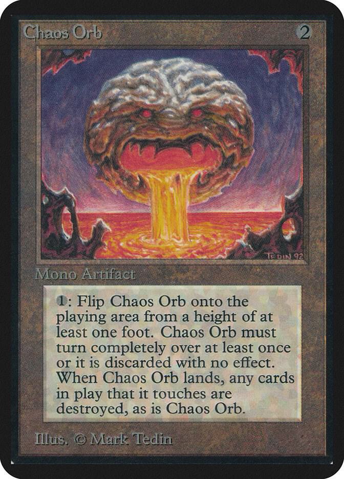 Chaos Orb card from Alpha Edition