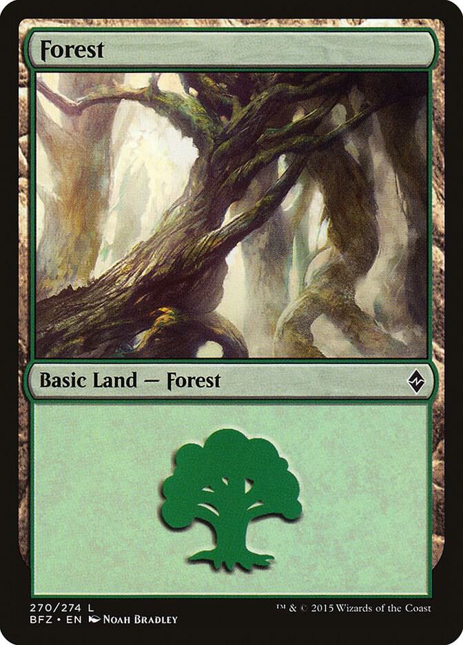 Forest 270 card from Battle for Zendikar