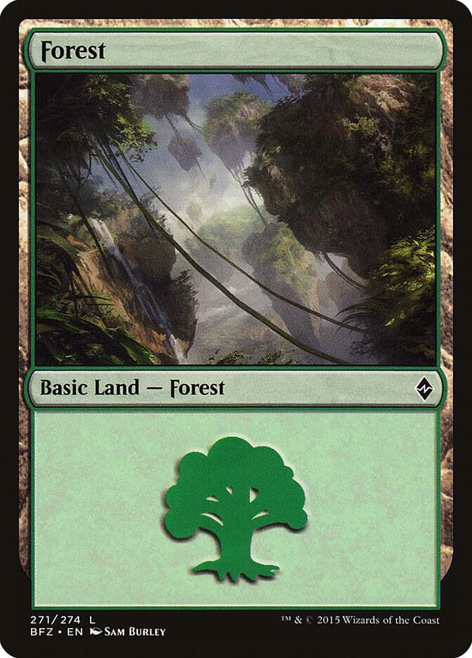 Forest 271 card from Battle for Zendikar