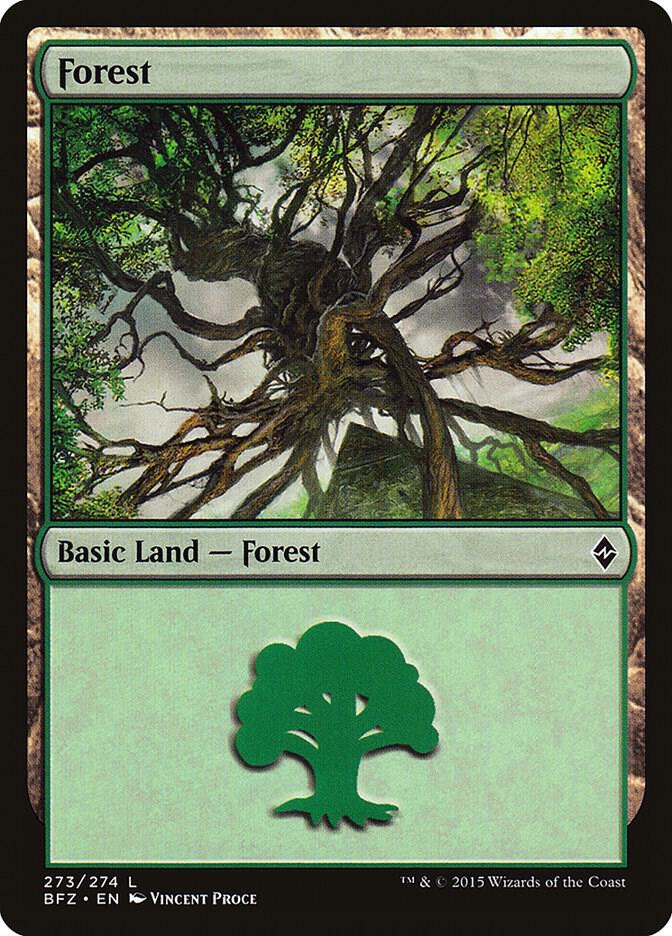 Forest 273 card from Battle for Zendikar