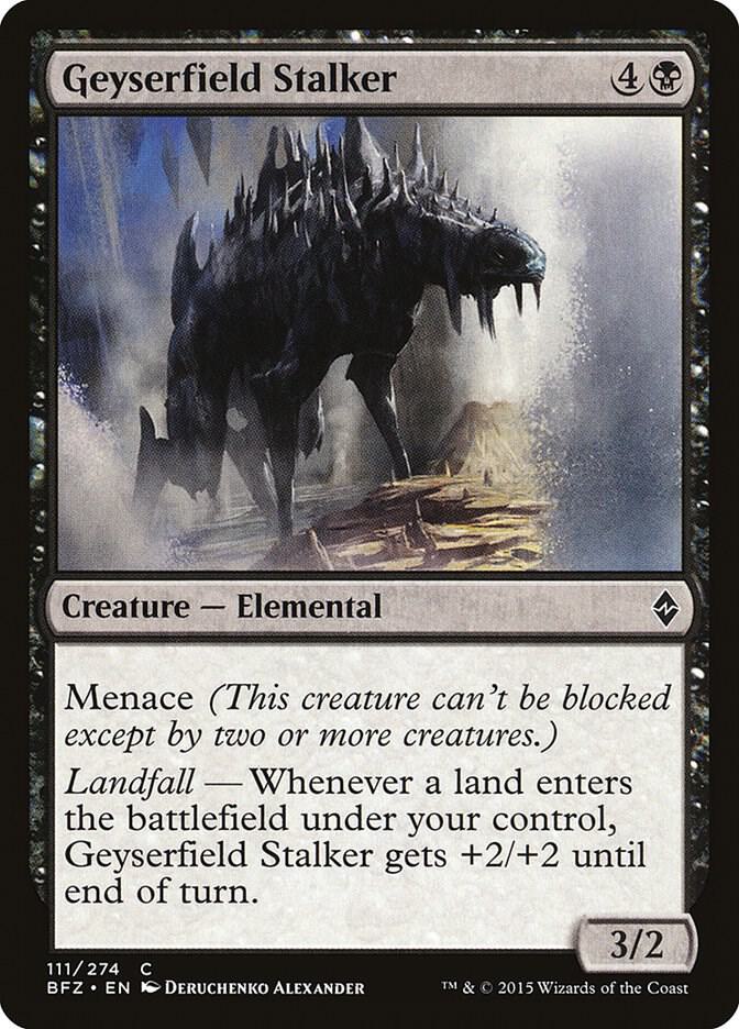Geyserfield Stalker 111 card from Battle for Zendikar