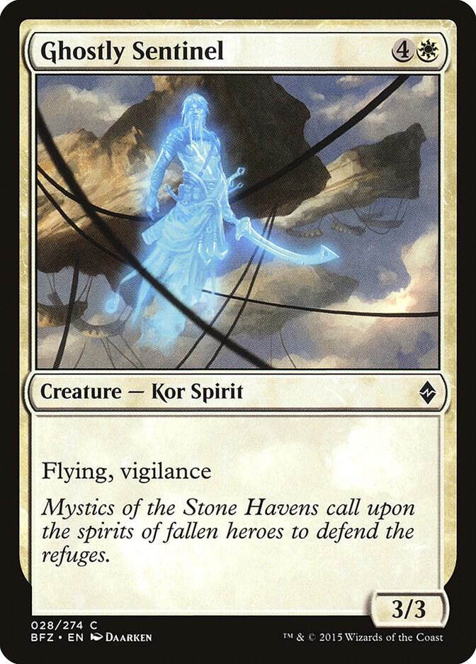 Ghostly Sentinel 28 card from Battle for Zendikar
