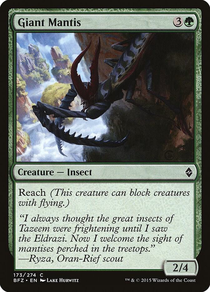 Giant Mantis 173 card from Battle for Zendikar