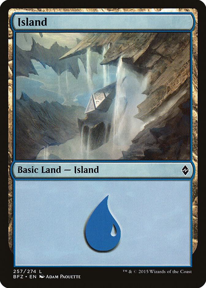Island 257 card from Battle for Zendikar