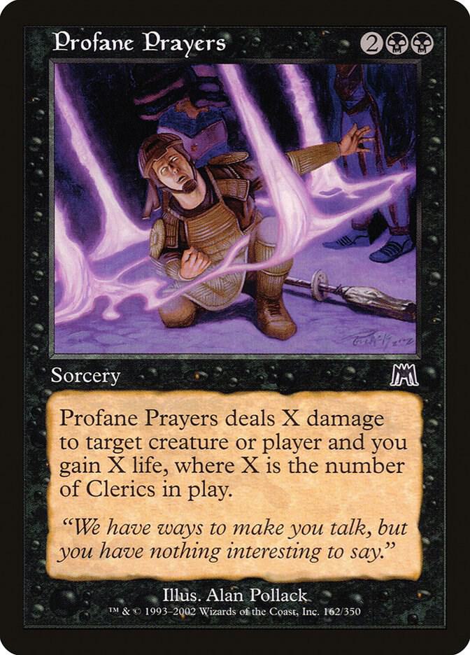 Profane Prayers 162 card from Onslaught