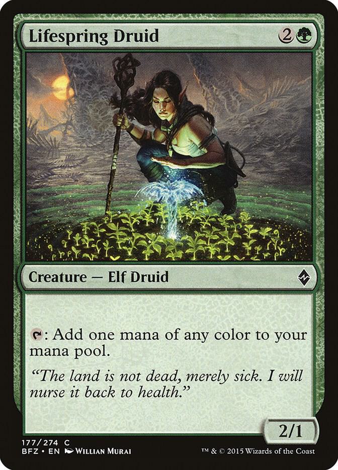 Lifespring Druid 177 card from Battle for Zendikar