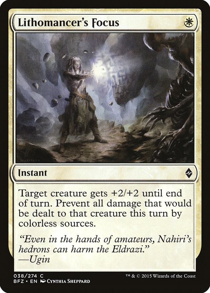 Lithomancer's Focus 38 card from Battle for Zendikar