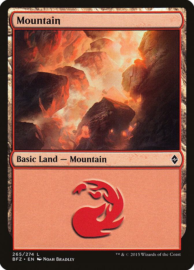 Mountain 265 card from Battle for Zendikar