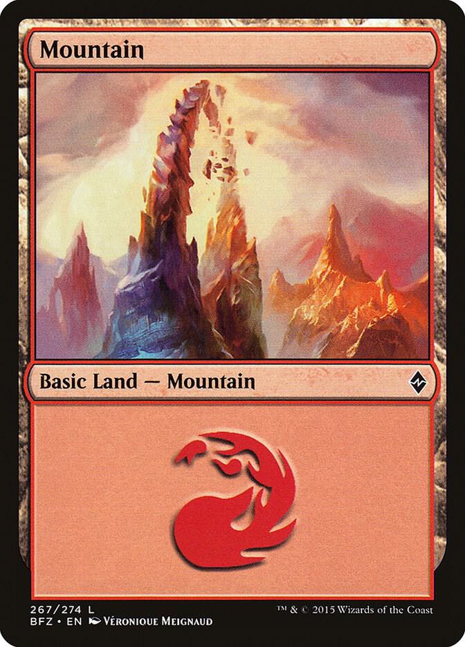 Mountain 267 card from Battle for Zendikar