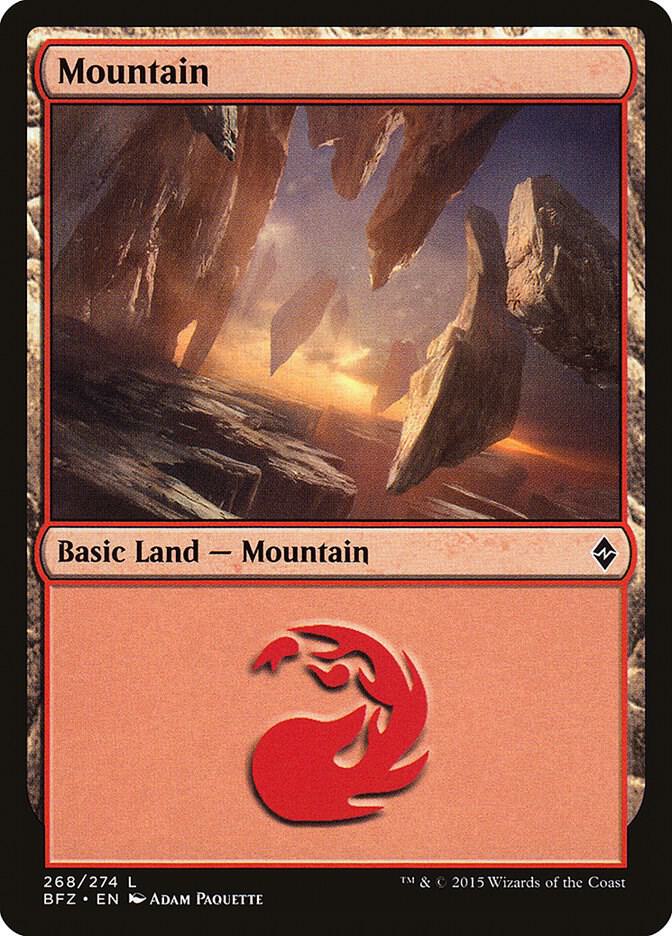 Mountain 268 card from Battle for Zendikar