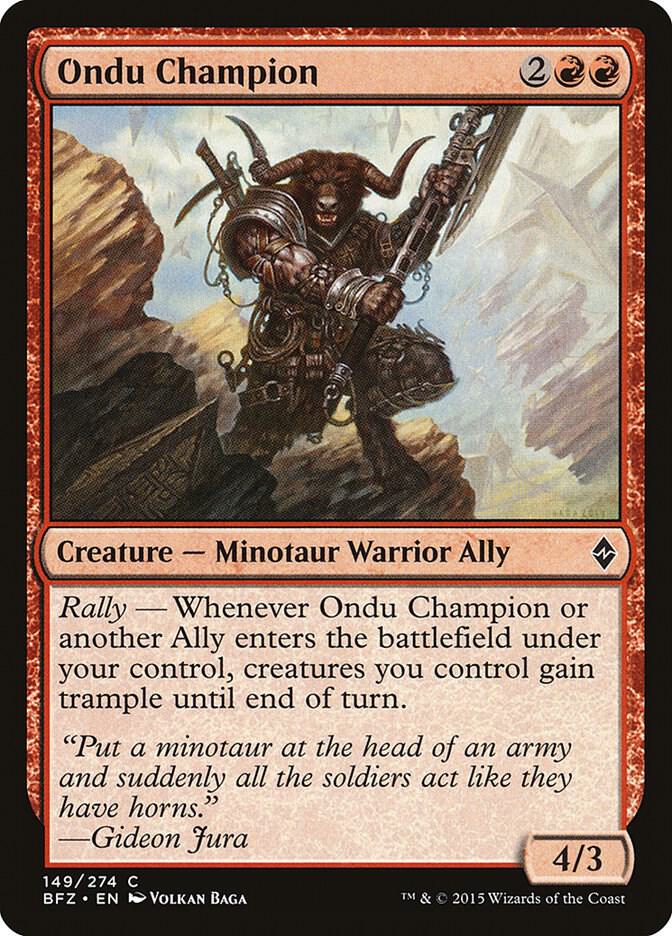 Ondu Champion 149 card from Battle for Zendikar