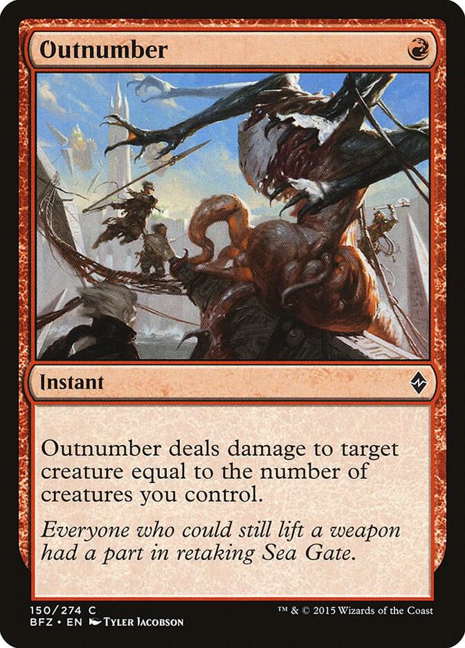 Outnumber 150 card from Battle for Zendikar