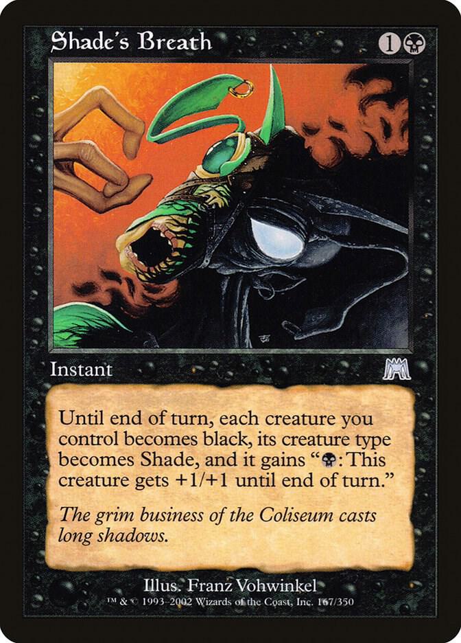 Shade's Breath 167 card from Onslaught