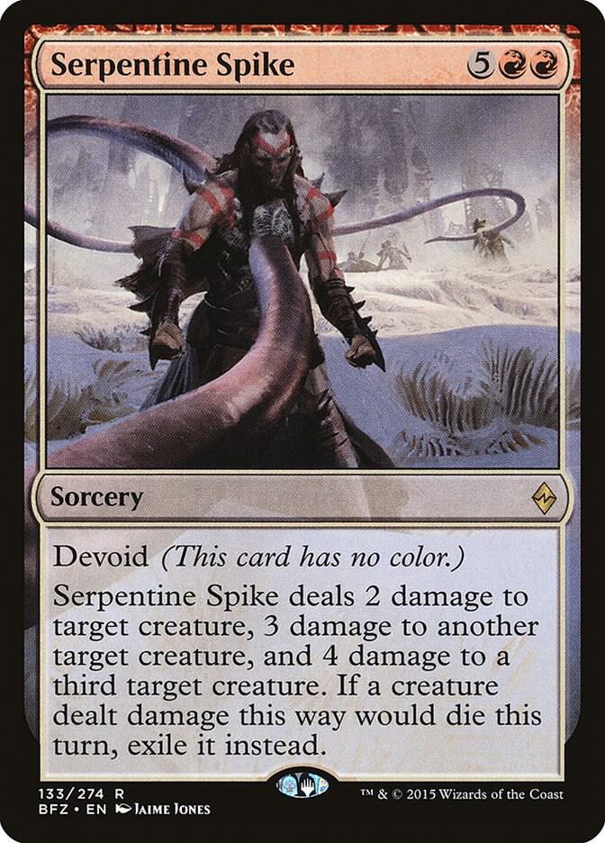 Serpentine Spike 133 card from Battle for Zendikar